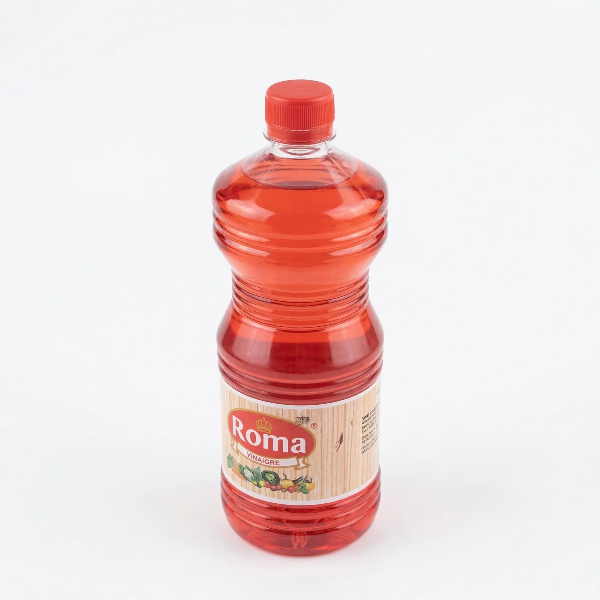 Vue dessus bouchon bouteille vinaigre Roma 1L scellé sécurité